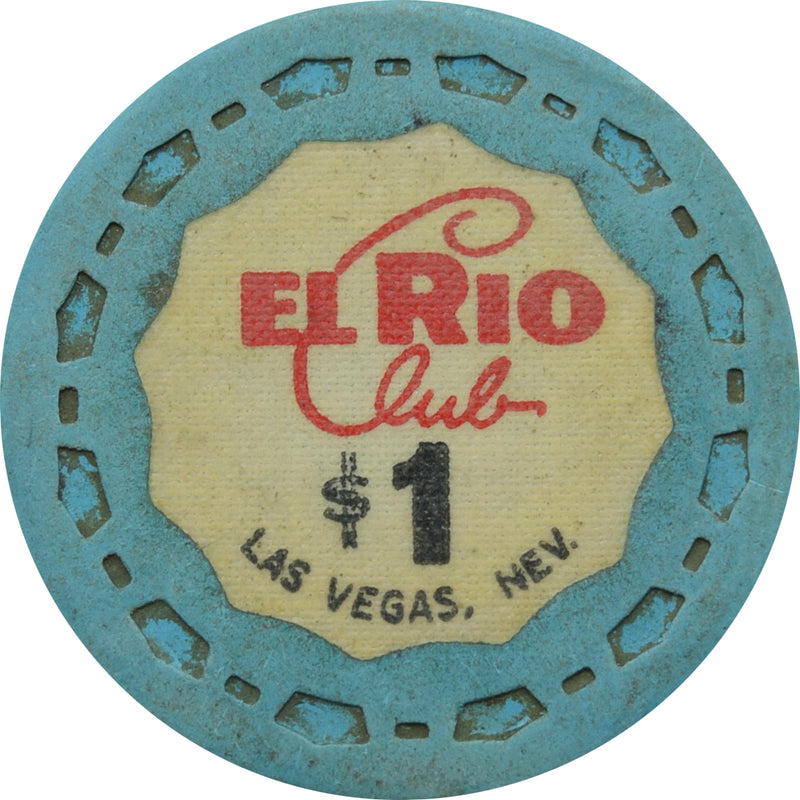 El Rio Club Casino Las Vegas Nevada $1 Chip 1964