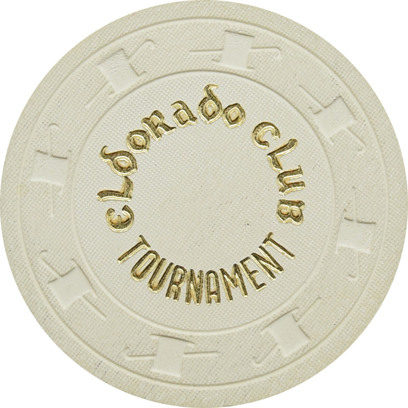 El Dorado Club Casino Gardena CA White Tournament Chip