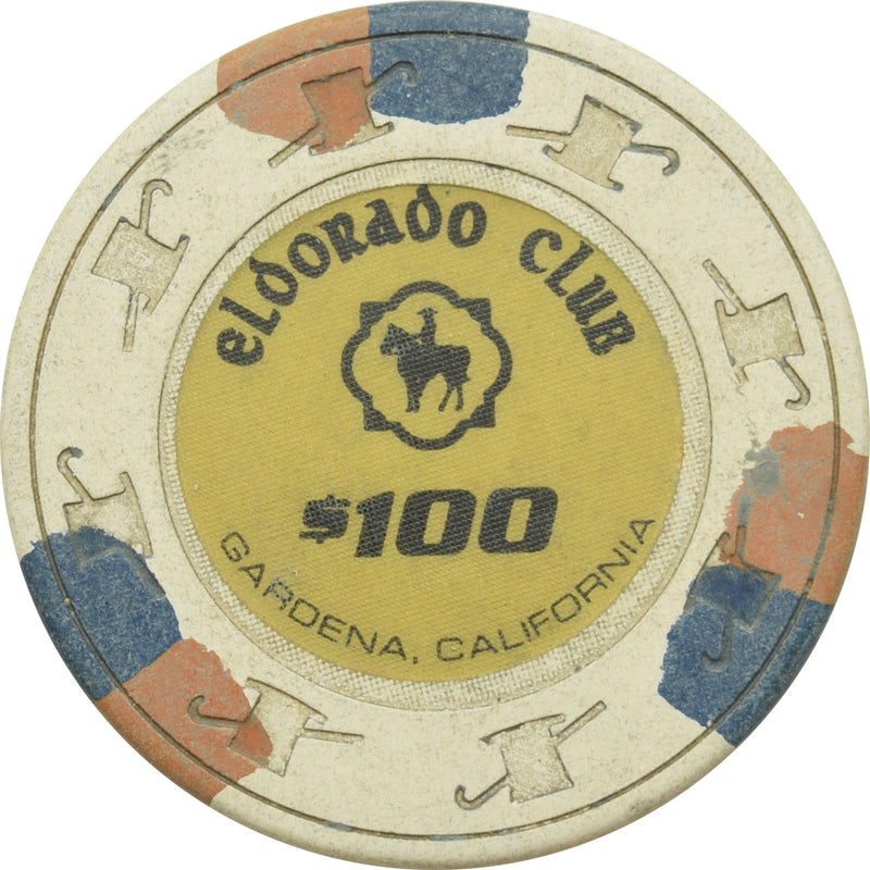 Eldorado Club Casino Gardena California $100 Chip