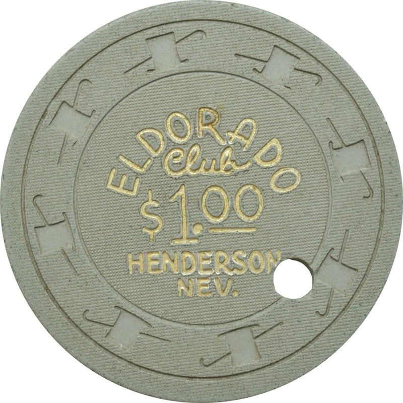 Eldorado Casino Henderson Nevada $1 Cancelled Gray Chip 1960s