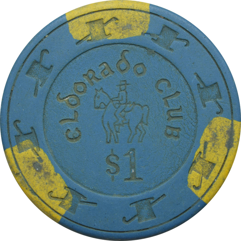 Eldorado Club Casino $1 Hotstamp Chip Gardena CA