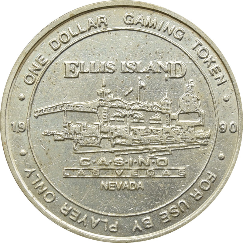 Ellis Island Casino Las Vegas NV $1 Token 1990