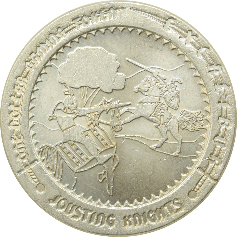 Excalibur Casino Las Vegas NV $1 Jousting Knights Token 1990