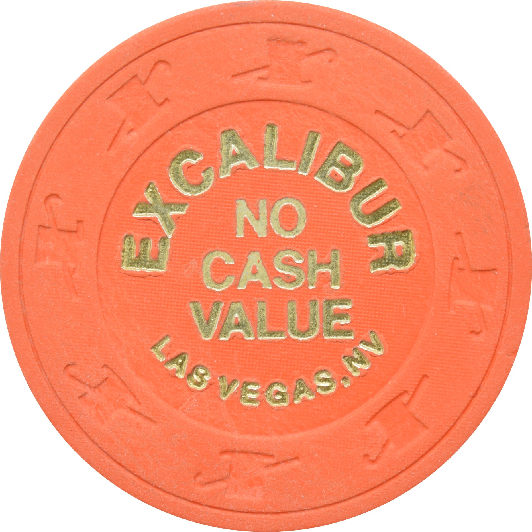 Excalibur Casino Las Vegas Nevada NCV Orange Chip 1990s