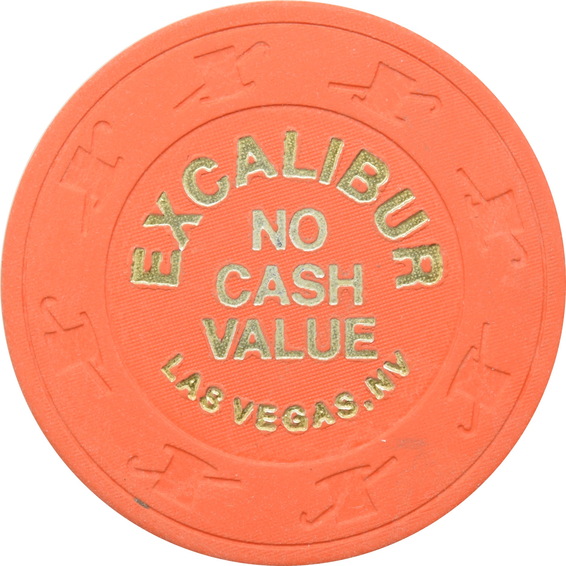 Excalibur Casino Las Vegas Nevada NCV Orange Chip 1990s