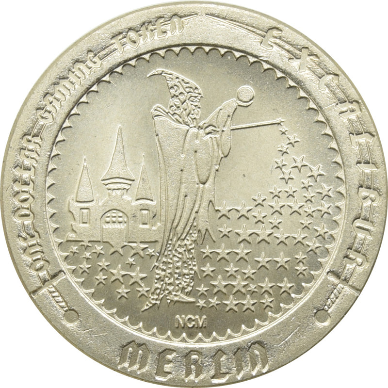 Excalibur Casino Las Vegas NV $1 Merlin Token 1990