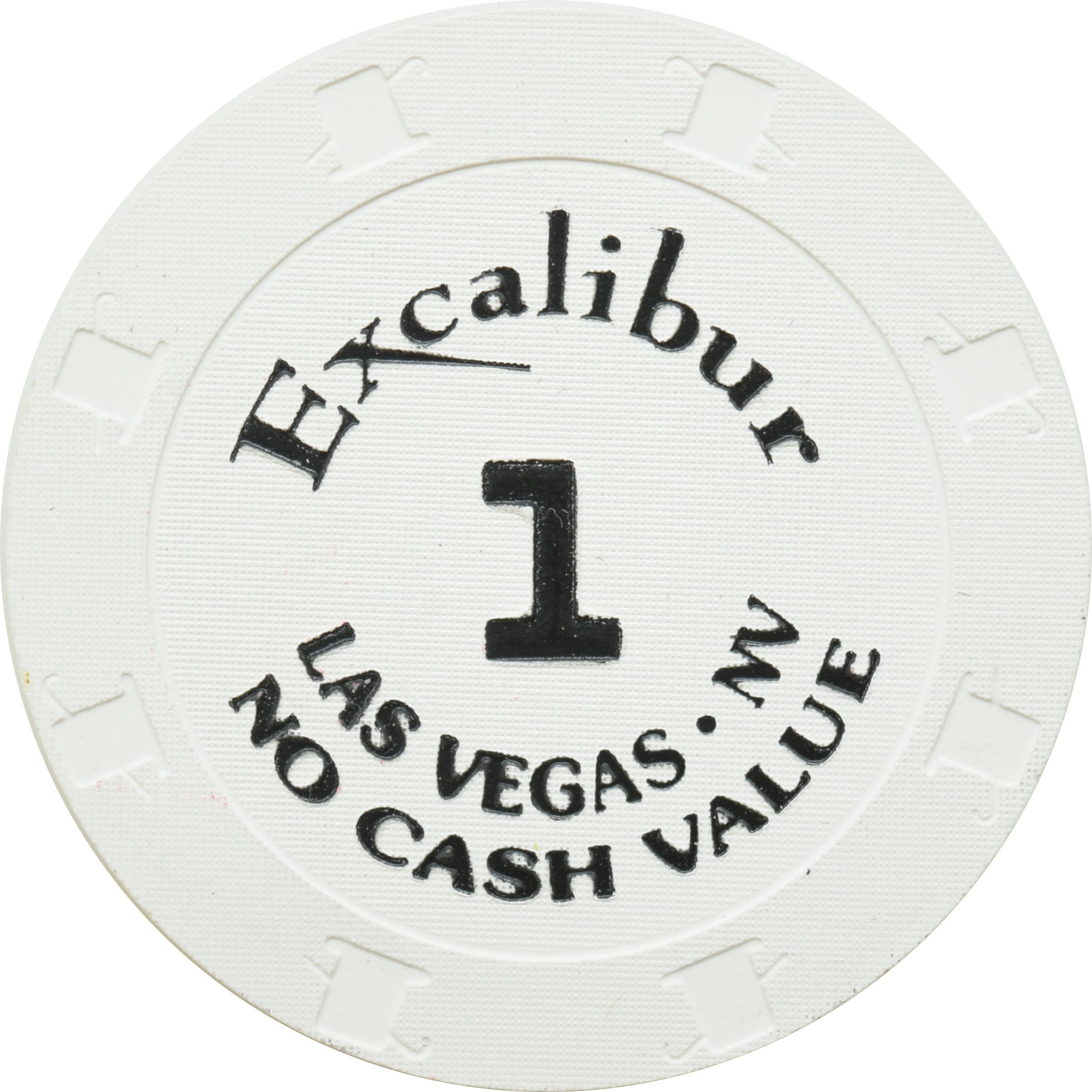 Excalibur Casino Las Vegas Nevada 1 NCV Win Cards Chip 2009