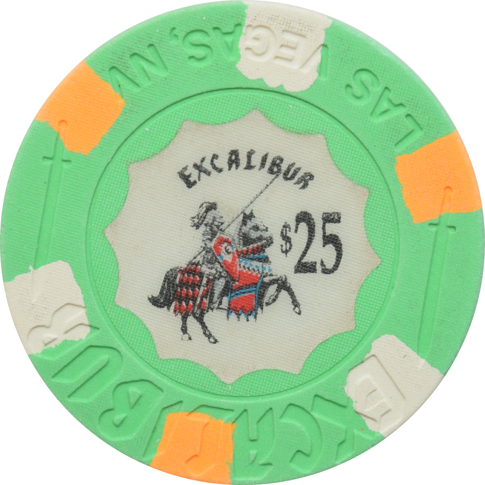 Excalibur Casino Las Vegas Nevada $25 Chip 1990