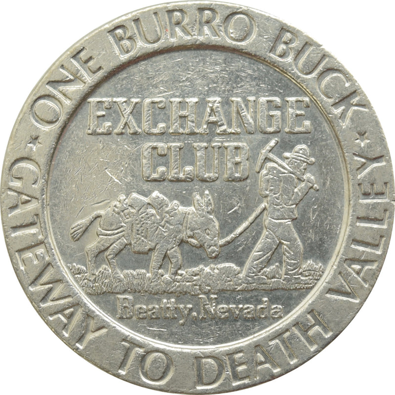 Exchange Club Casino Beatty NV $1 Token 1966