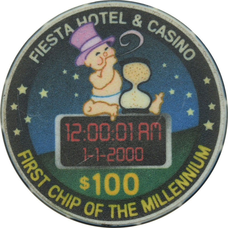 Fiesta Casino North Las Vegas Nevada $100 First Chip of the Millennium 2000