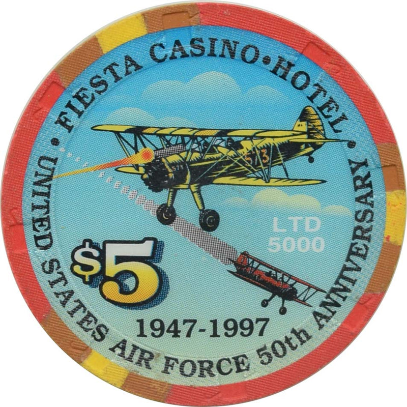 Fiesta Casino North Las Vegas Nevada $5 United States Air Force 50th Anniversary Chip 1997