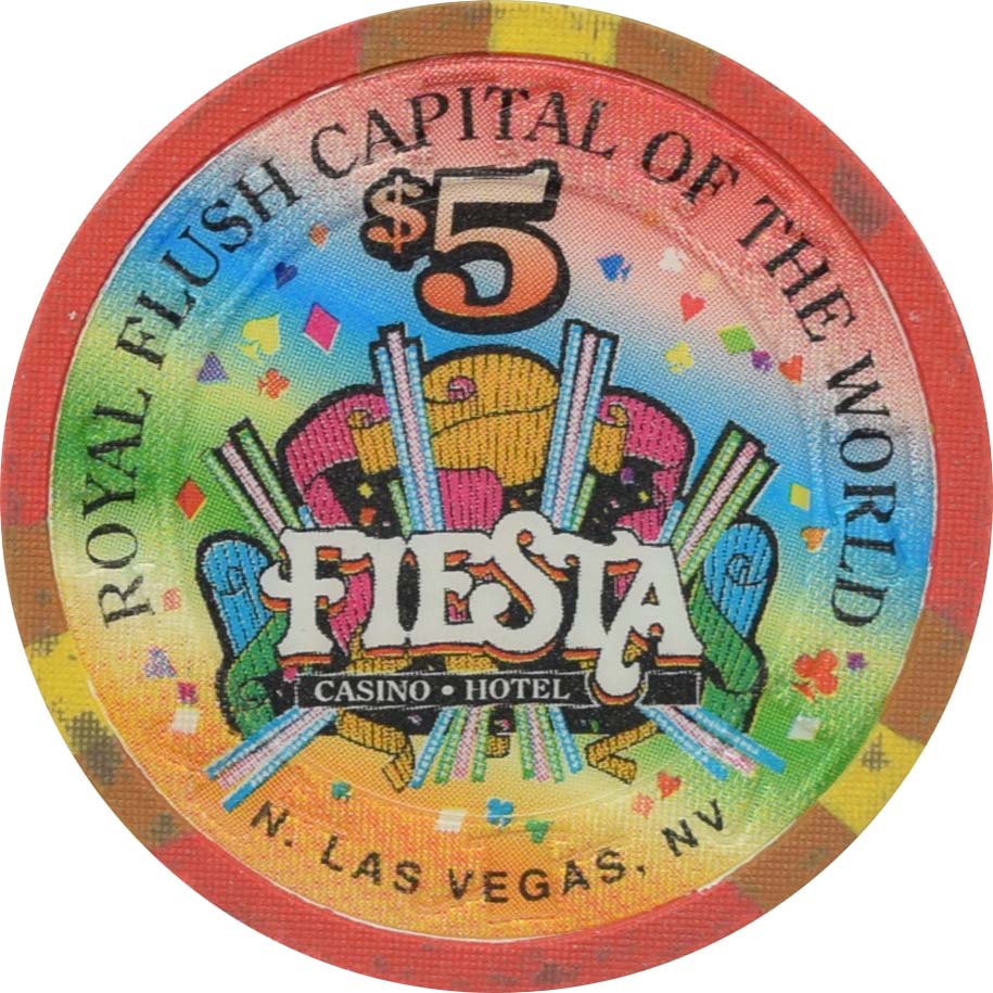 Fiesta Casino North Las Vegas Nevada $5 King of Spades Chip 1998