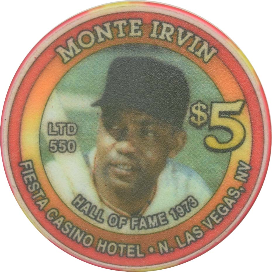 Fiesta Casino North Las Vegas Nevada $5 Monte Irvin Chip 2000