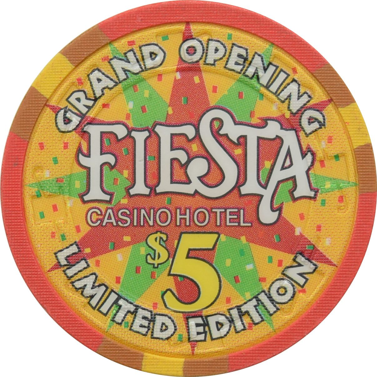 Fiesta Casino North Las Vegas Nevada $5 Grand Opening Chip 1994