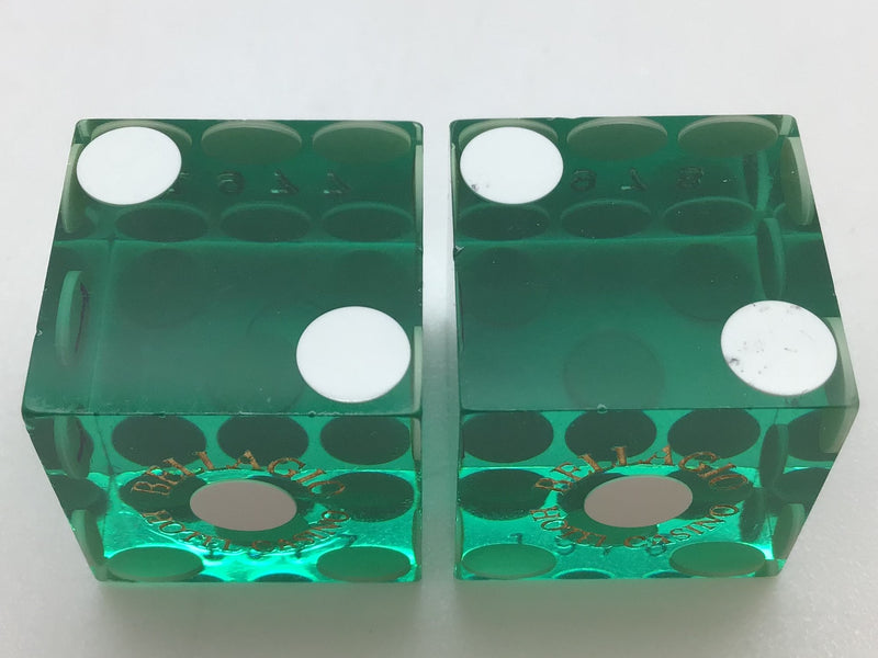 Bellagio Casino Las Vegas Green Dice Pair