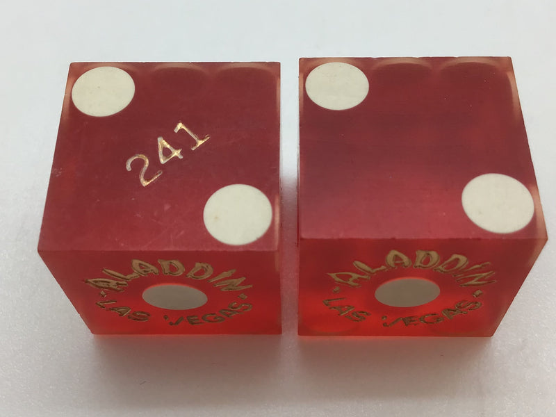 Aladdin Hotel Las Vegas Casino Dice Pair Collectible Vintage