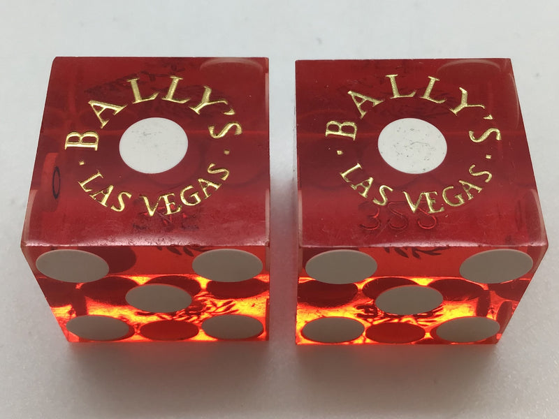 Bally's Casino Las Vegas Nevada Red Dice Pair