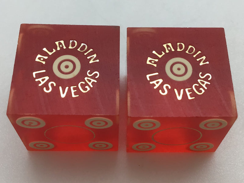 Aladdin Hotel Las Vegas Red Dice Pair Marked