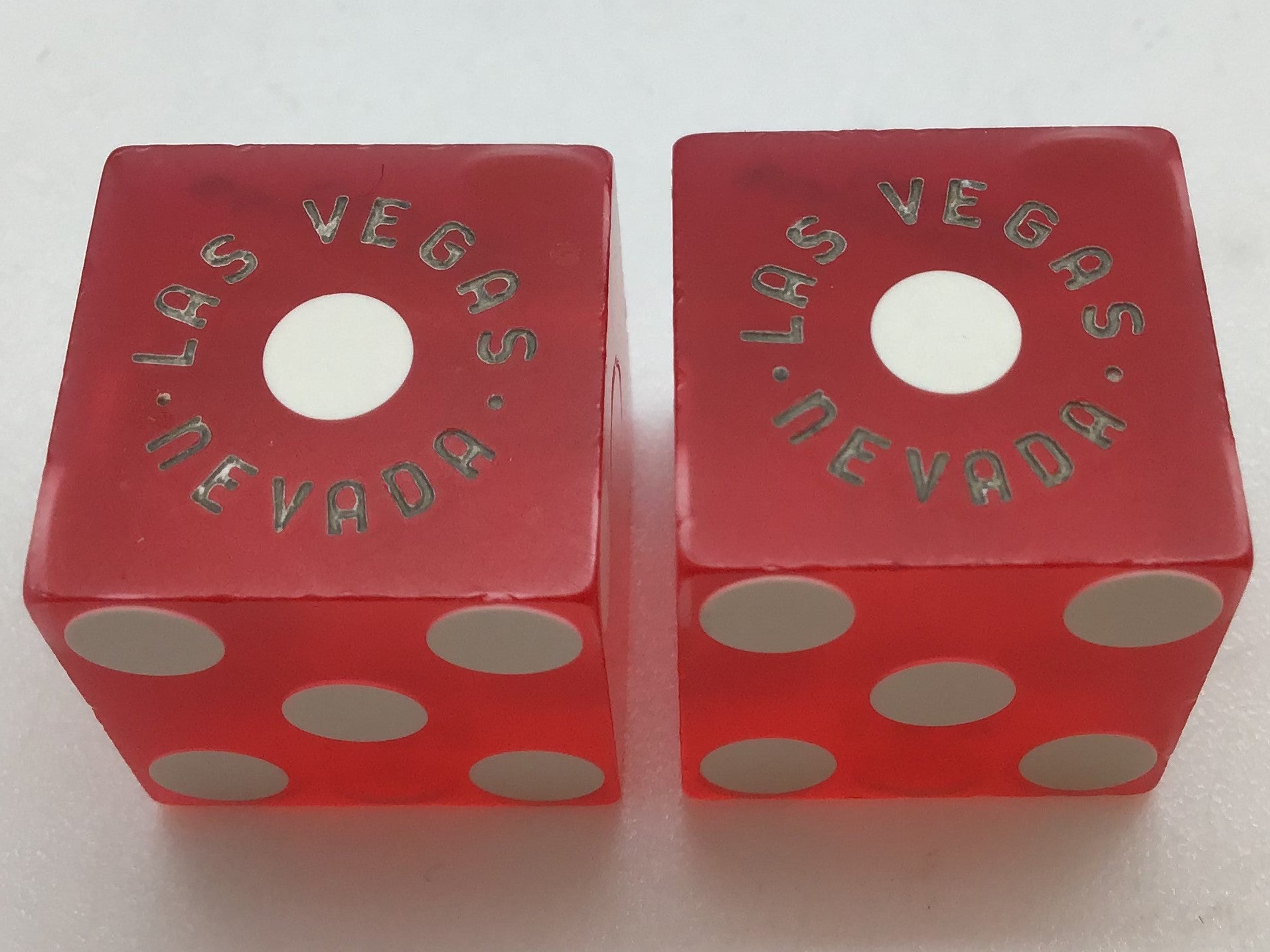 Boardwalk Casino Las Vegas Red Dice Pair Matching Pair