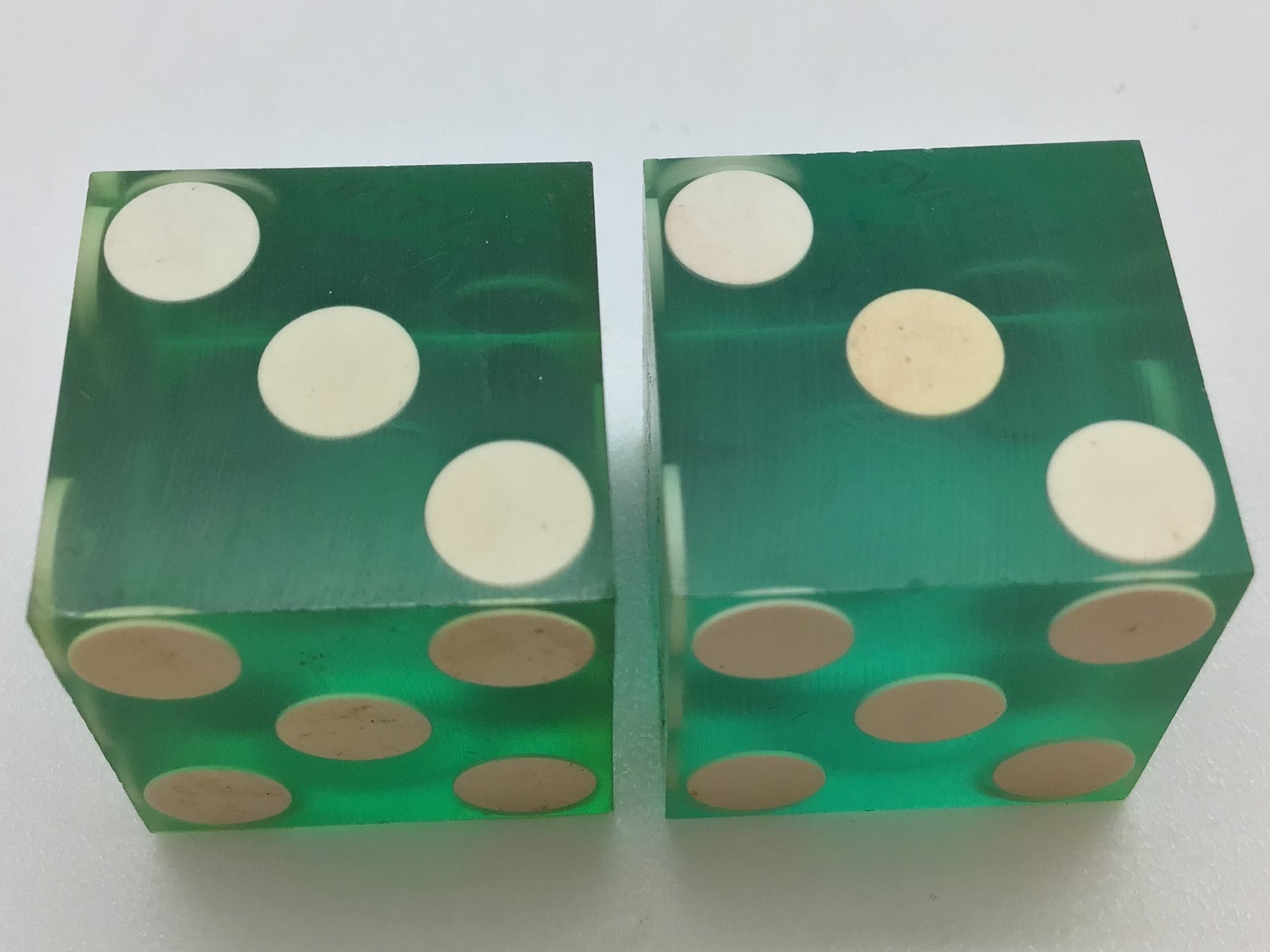 Bally's Casino Las Vegas Nevada Green Dice Pair