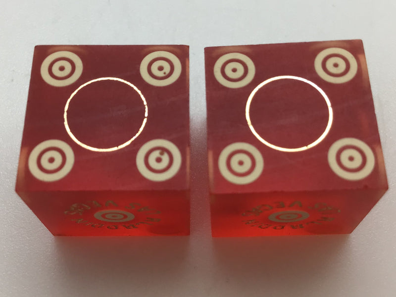 Aladdin Hotel Las Vegas Red Dice Pair Marked