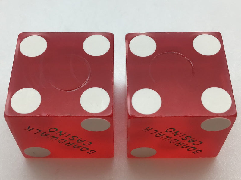 Boardwalk Casino Las Vegas Red Dice Pair Matching Pair