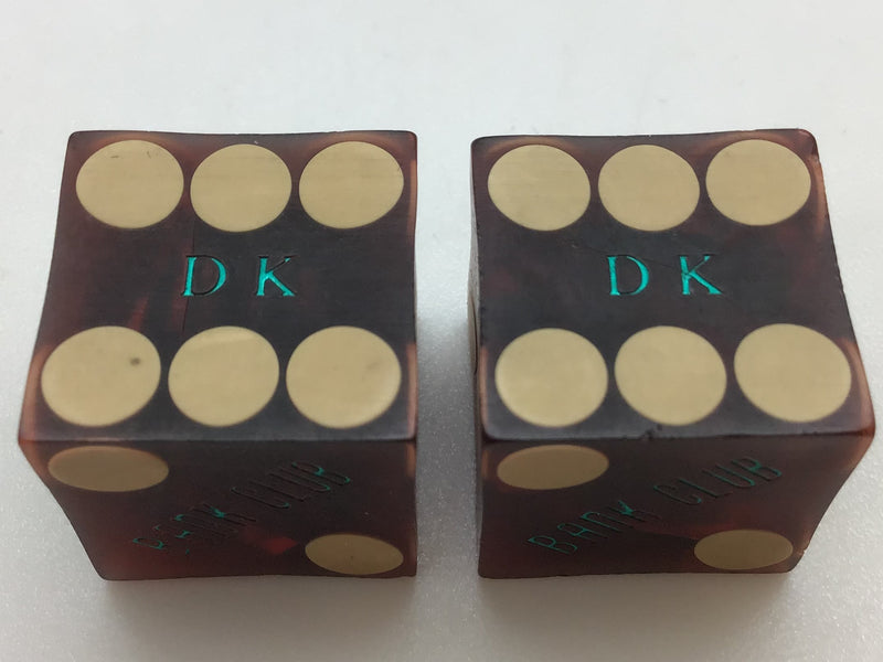 Bank Club Casino Ely Nevada Vintage Dice Pair