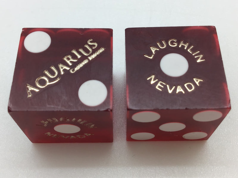 Aquarius Casino Resort Red Dice Pair Laughlin Nevada