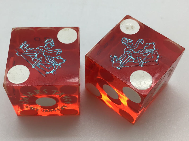 Caesars Tahoe Lake Tahoe Nevada Red Dice Pair Matching Numbers