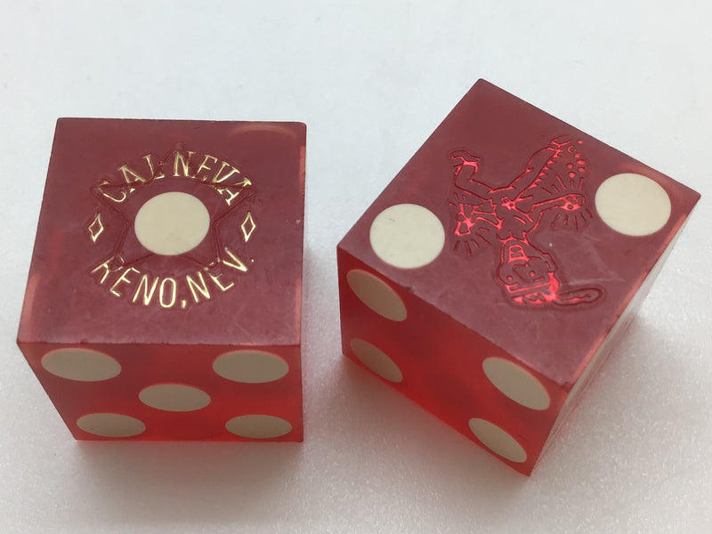 Cal Neva Reno Nevada Red Dice Pair Vintage