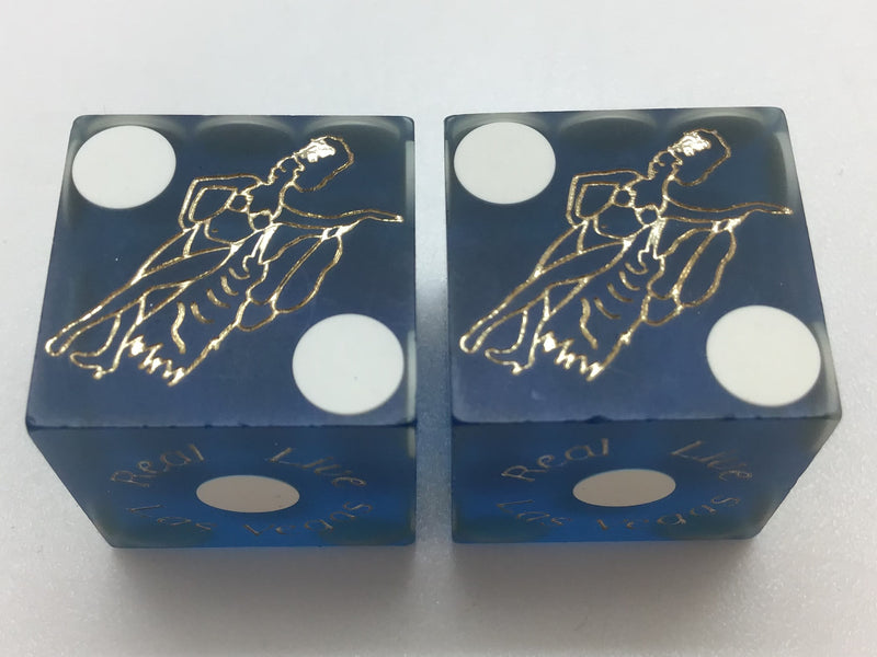 Bally's Casino Las Vegas Blue Dice Pair Matching Numbers