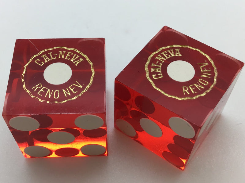 Cal Neva Reno Nevada Red Dice Pair