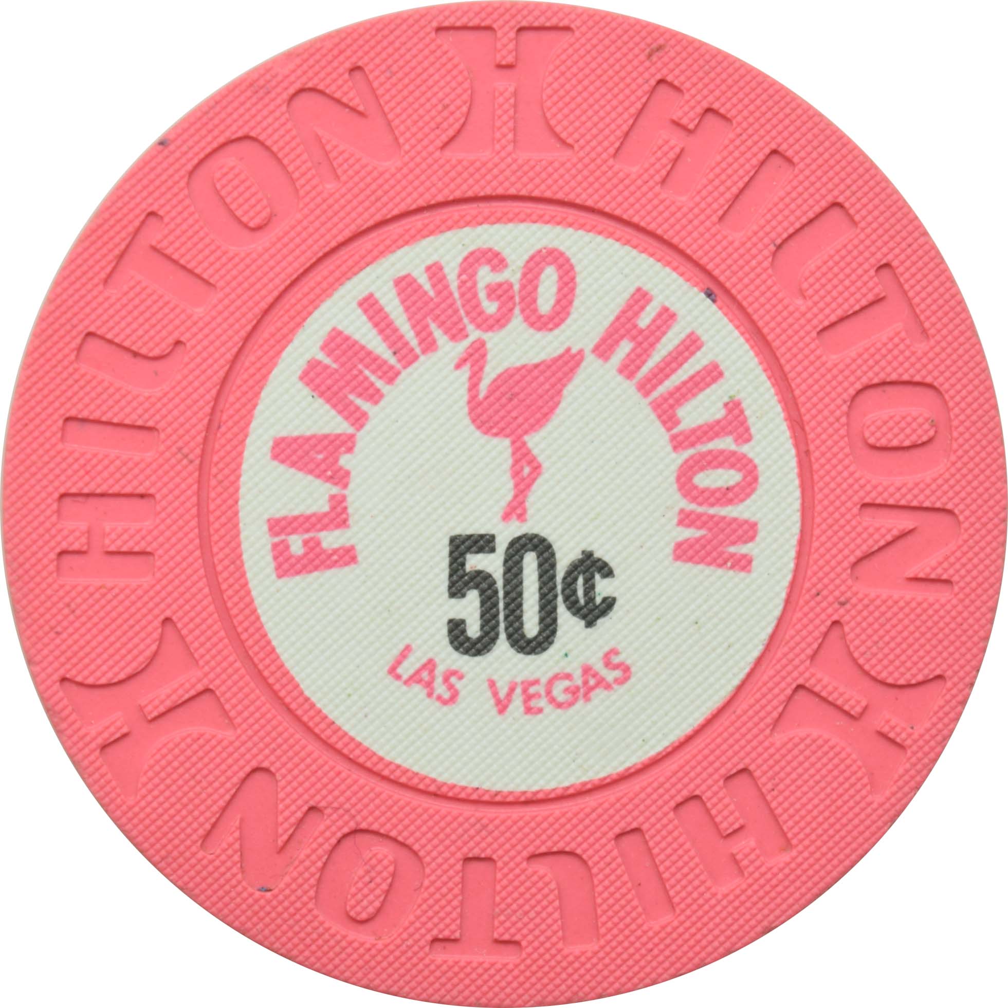 Flamingo Hilton Casino Las Vegas Nevada 50 Cent Chip 1976