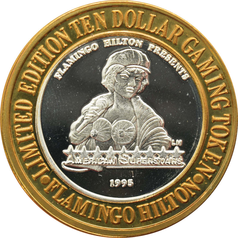 Flamingo Hilton Casino Reno "American Superstars Madonna" $10 Silver Strike .999 Fine Silver 1995