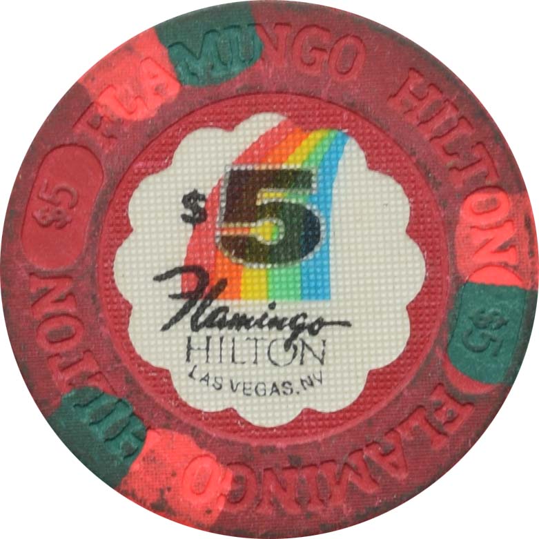 Flamingo Hilton Casino Las Vegas Nevada $5 Chip 1989