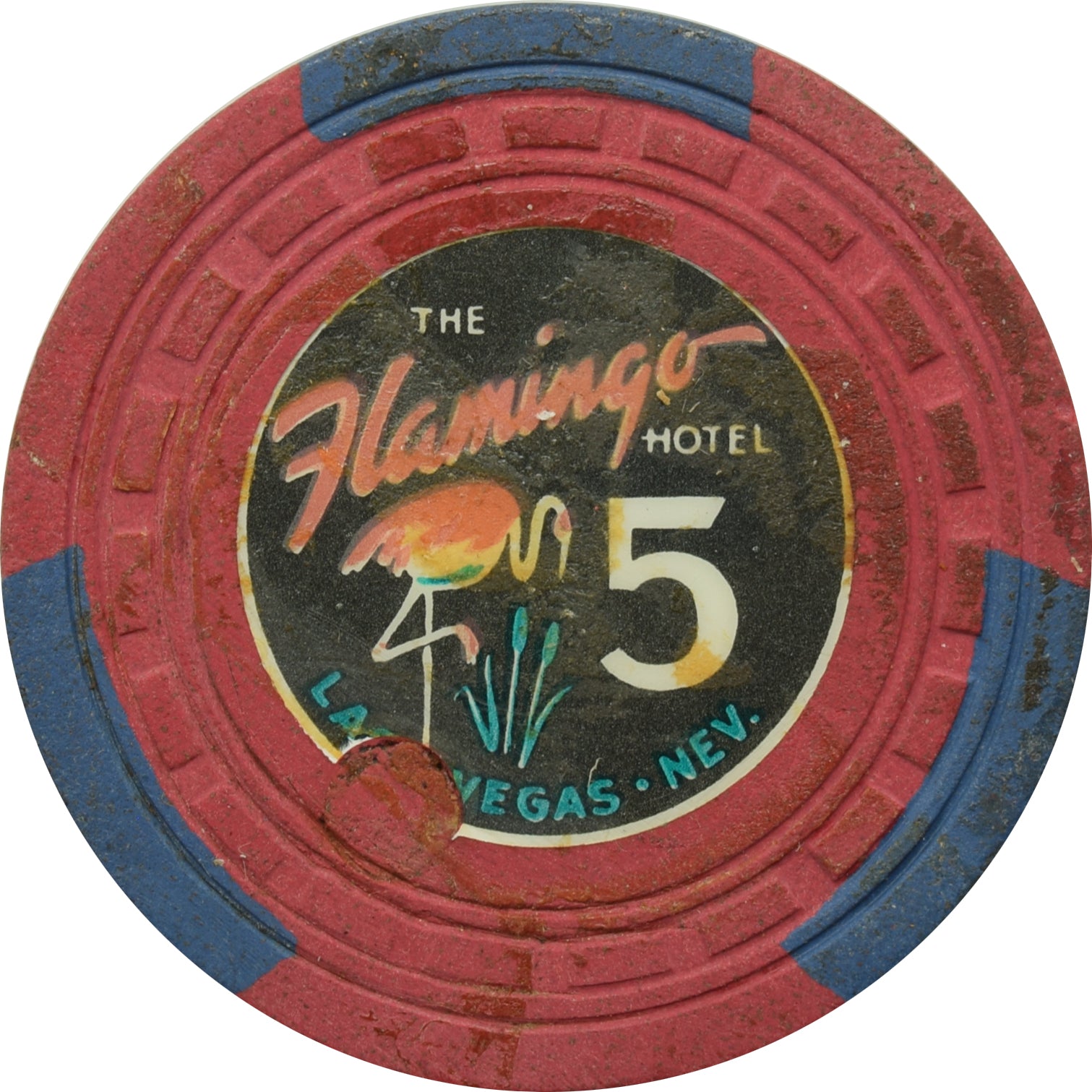 Flamingo Casino Las Vegas Nevada $5 Chip 1960