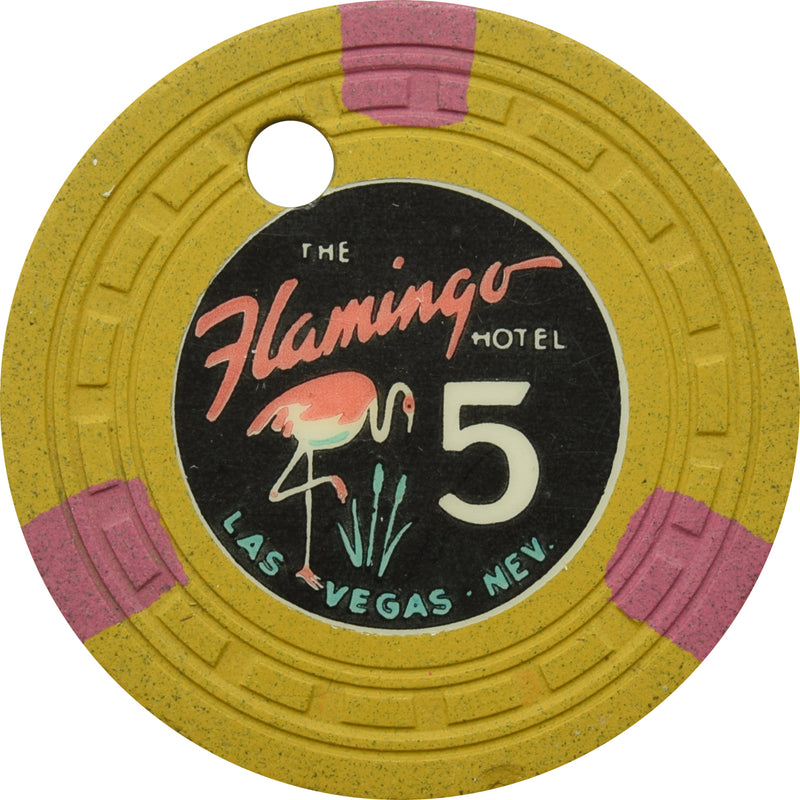 Flamingo Casino Las Vegas Nevada $5 Cancelled Chip 1948