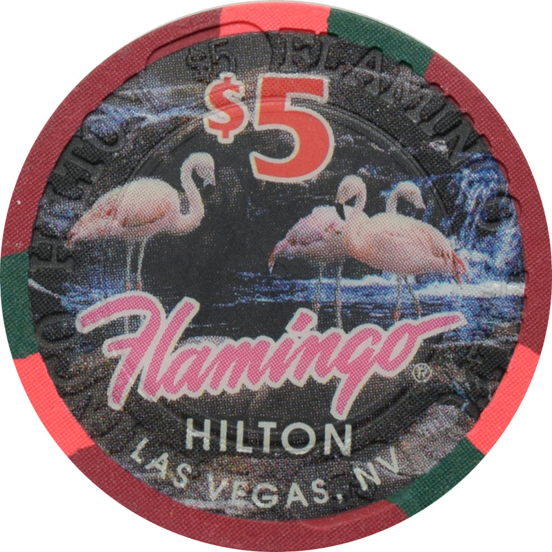 Flamingo Hilton Casino Las Vegas Nevada $5 Chip 1995