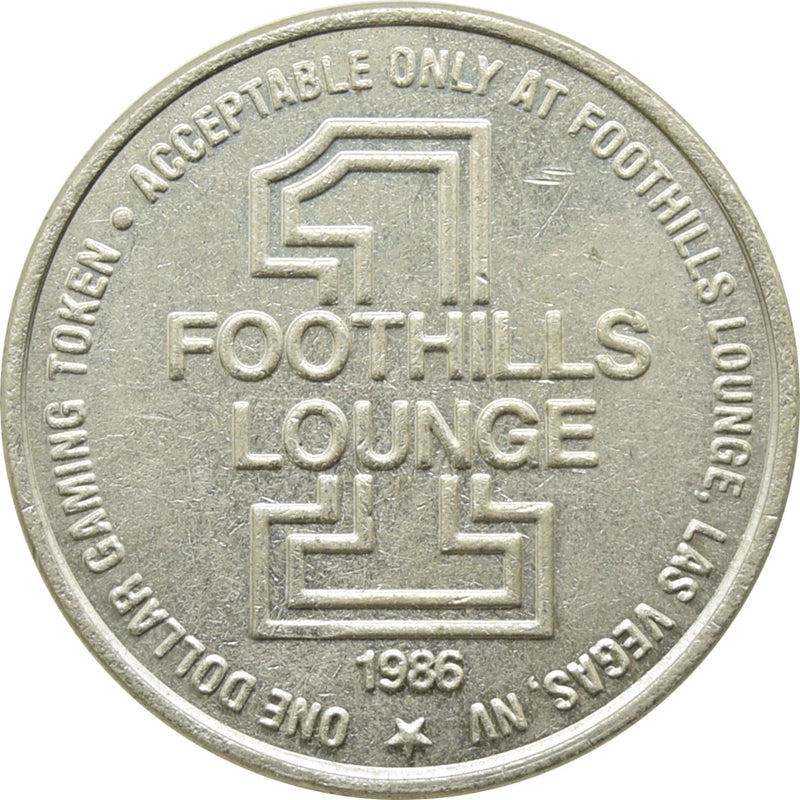 Foothills Lounge Las Vegas NV $1 Token 1986