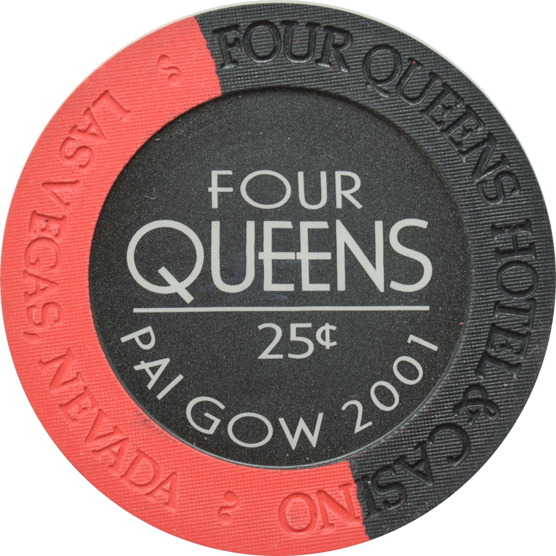 Four Queens Casino Las Vegas Nevada 25 Cent Pai Gow Chip 2001