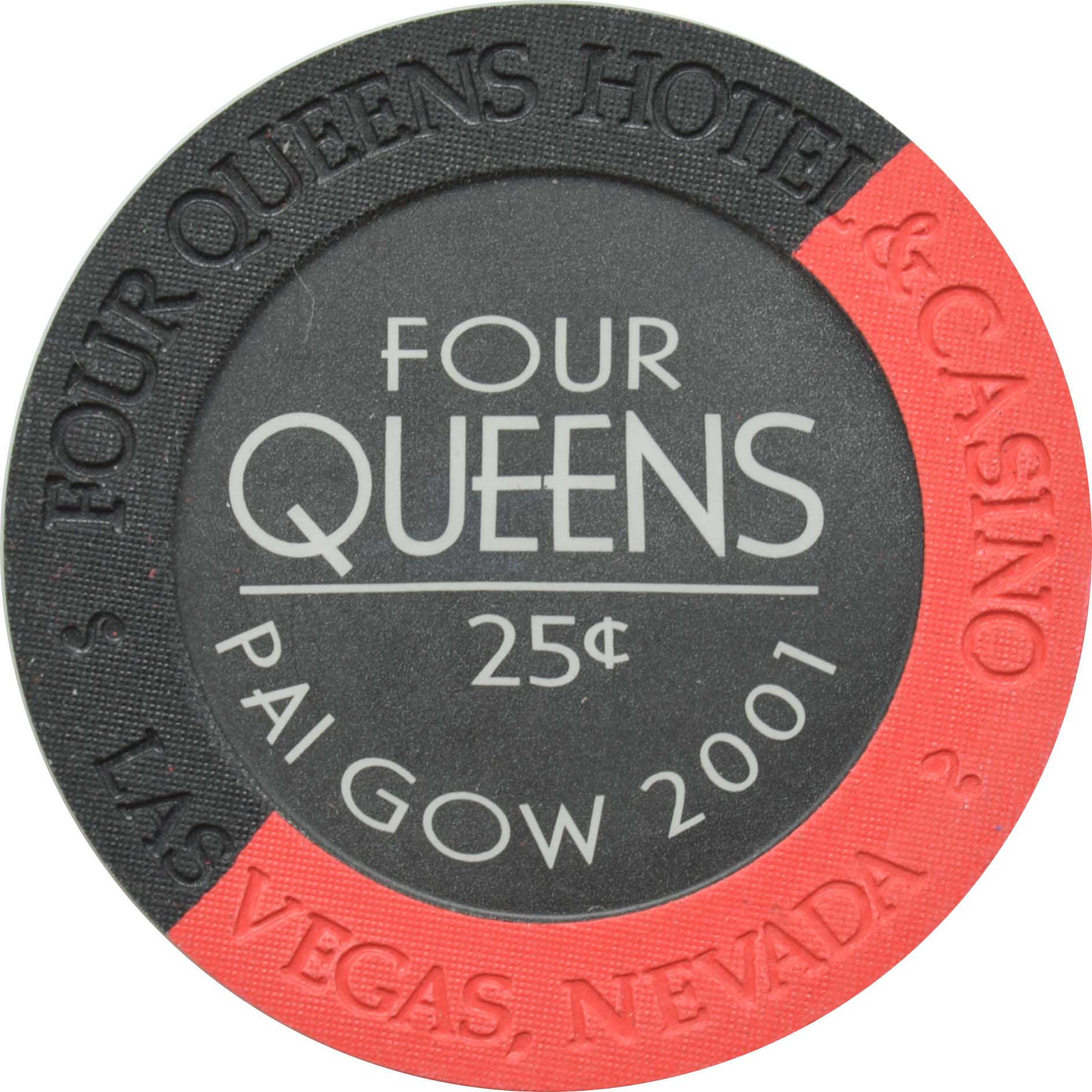 Four Queens Casino Las Vegas Nevada 25 Cent Pai Gow Chip 2001