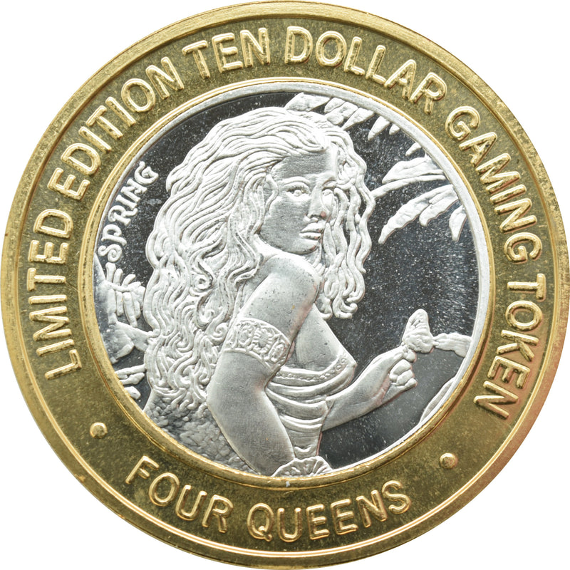 Four Queens Casino Las Vegas "Spring" $10 Silver/Brass Clad Strike 2013