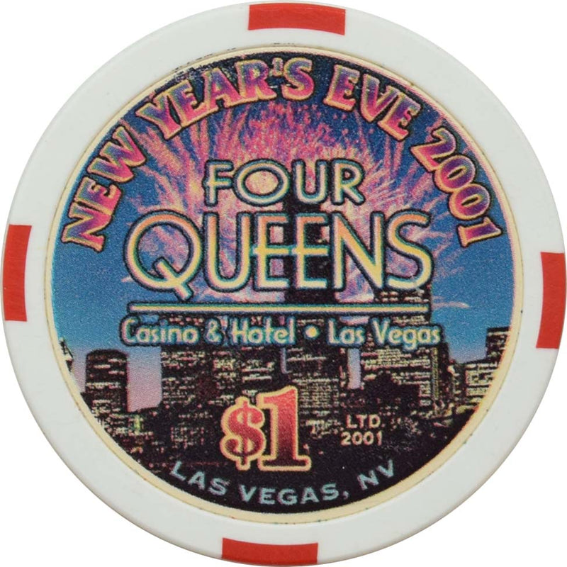 Four Queens Casino Las Vegas Nevada $1 Chip New Years Eve 2001