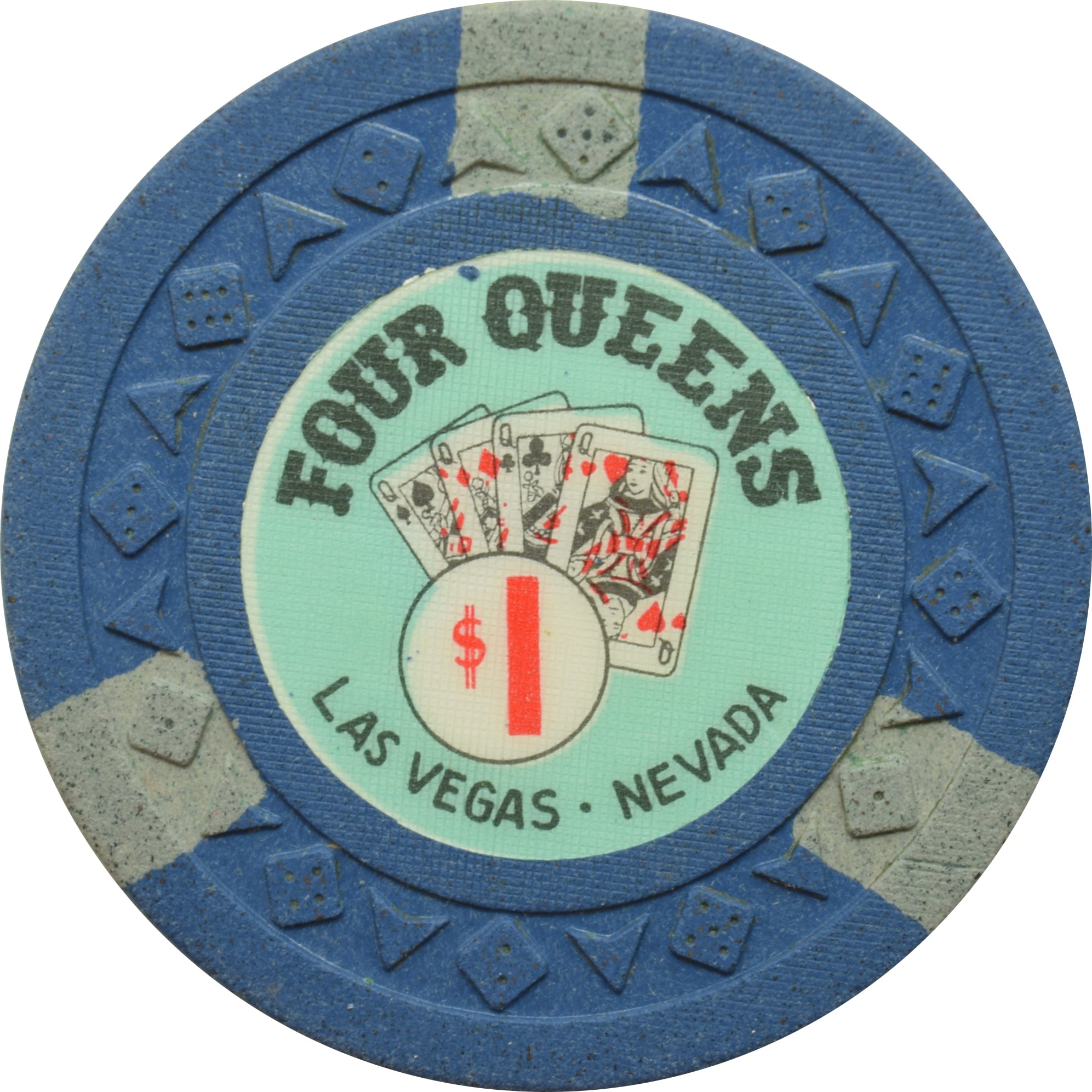 Four Queens Casino Las Vegas Nevada $1 Chip 1965