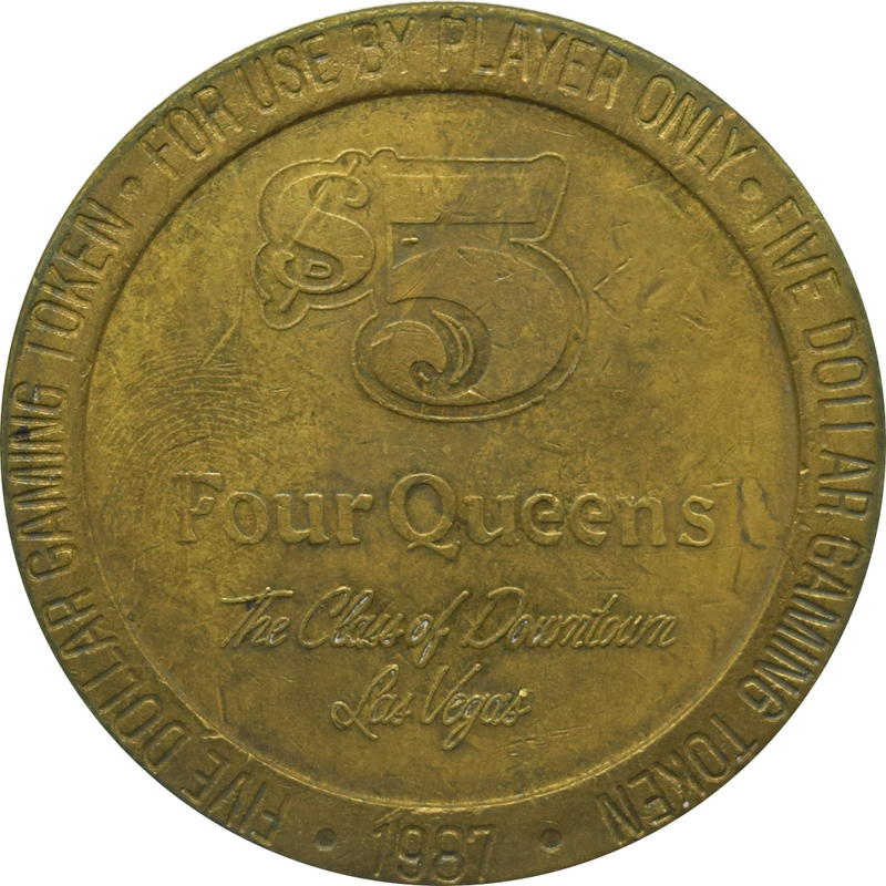 Four Queens Casino Las Vegas Nevada $5 Token 1987