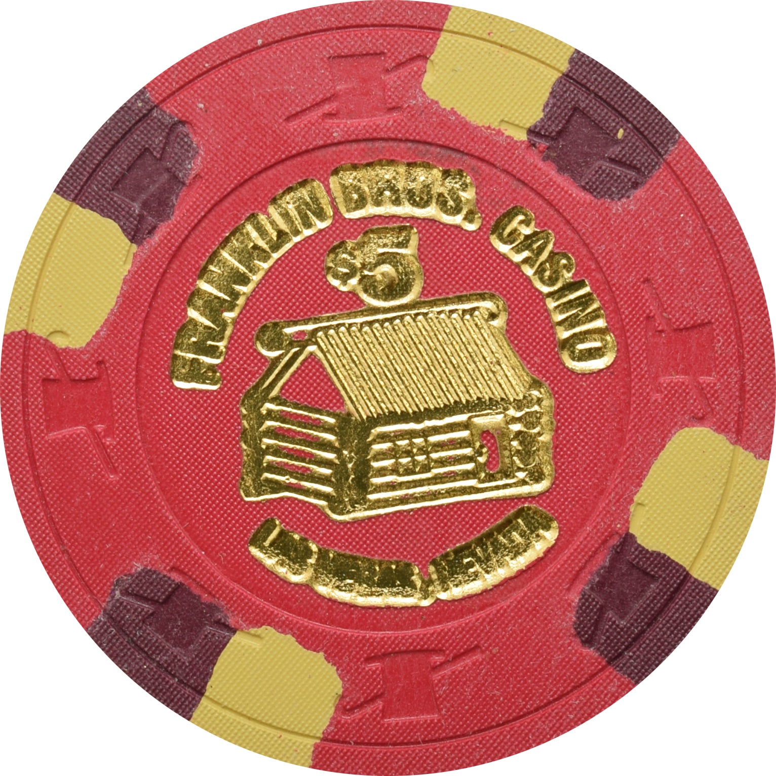 Franklin Bros. Casino Las Vegas Nevada $5 Chip 1991