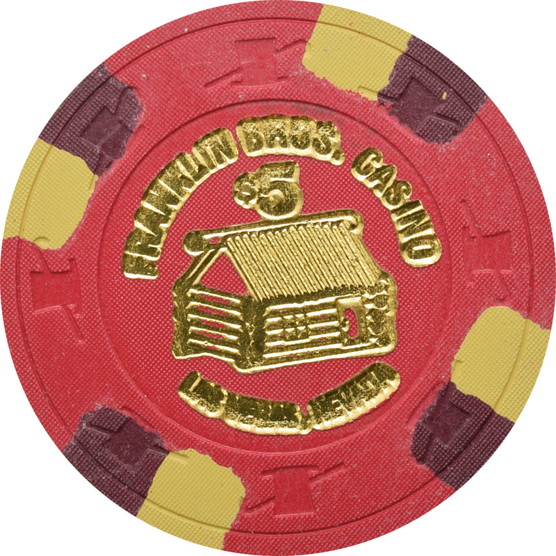 Franklin Bros. Casino Las Vegas Nevada $5 Chip 1991