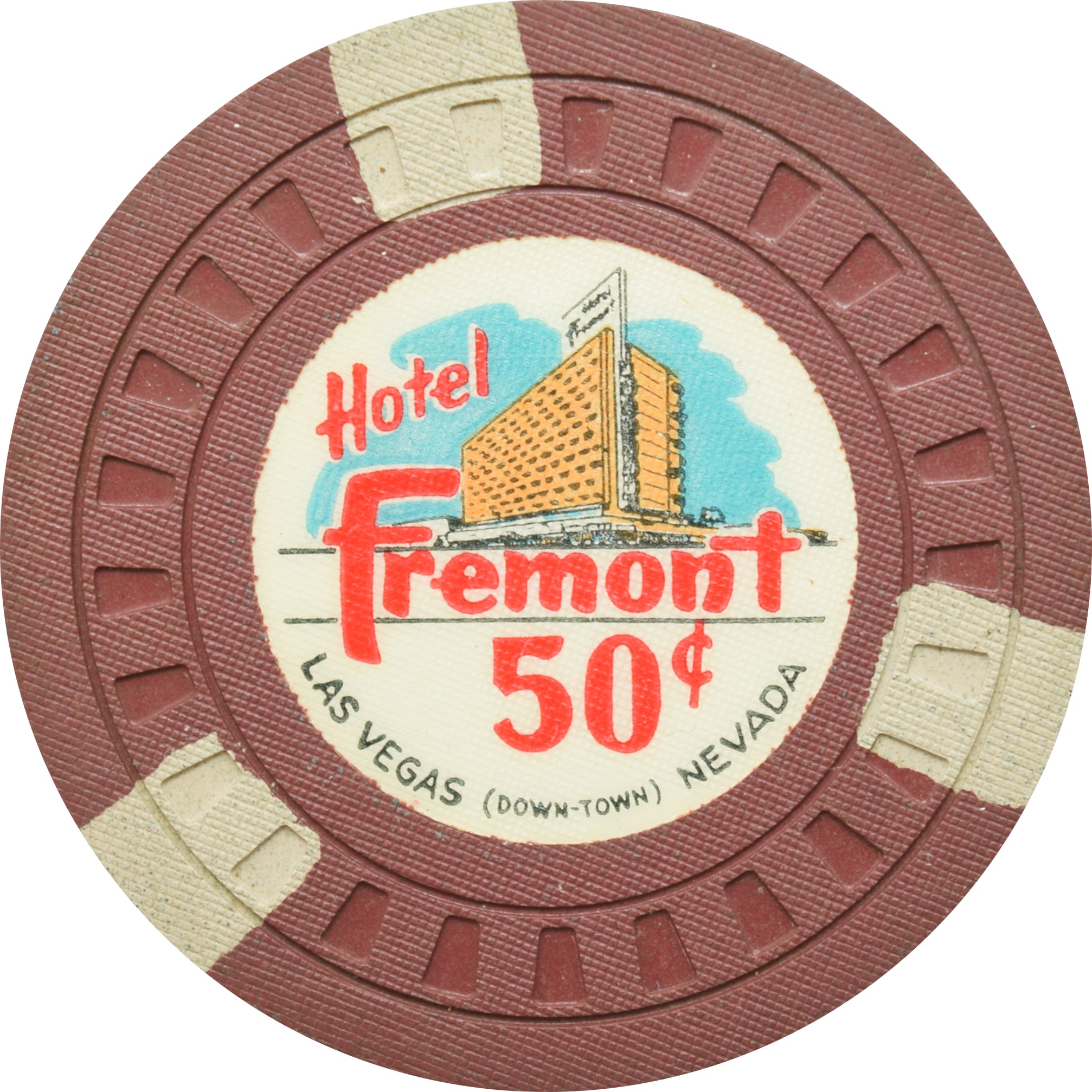 Fremont Casino Las Vegas NV 50 Cent Chip 1955