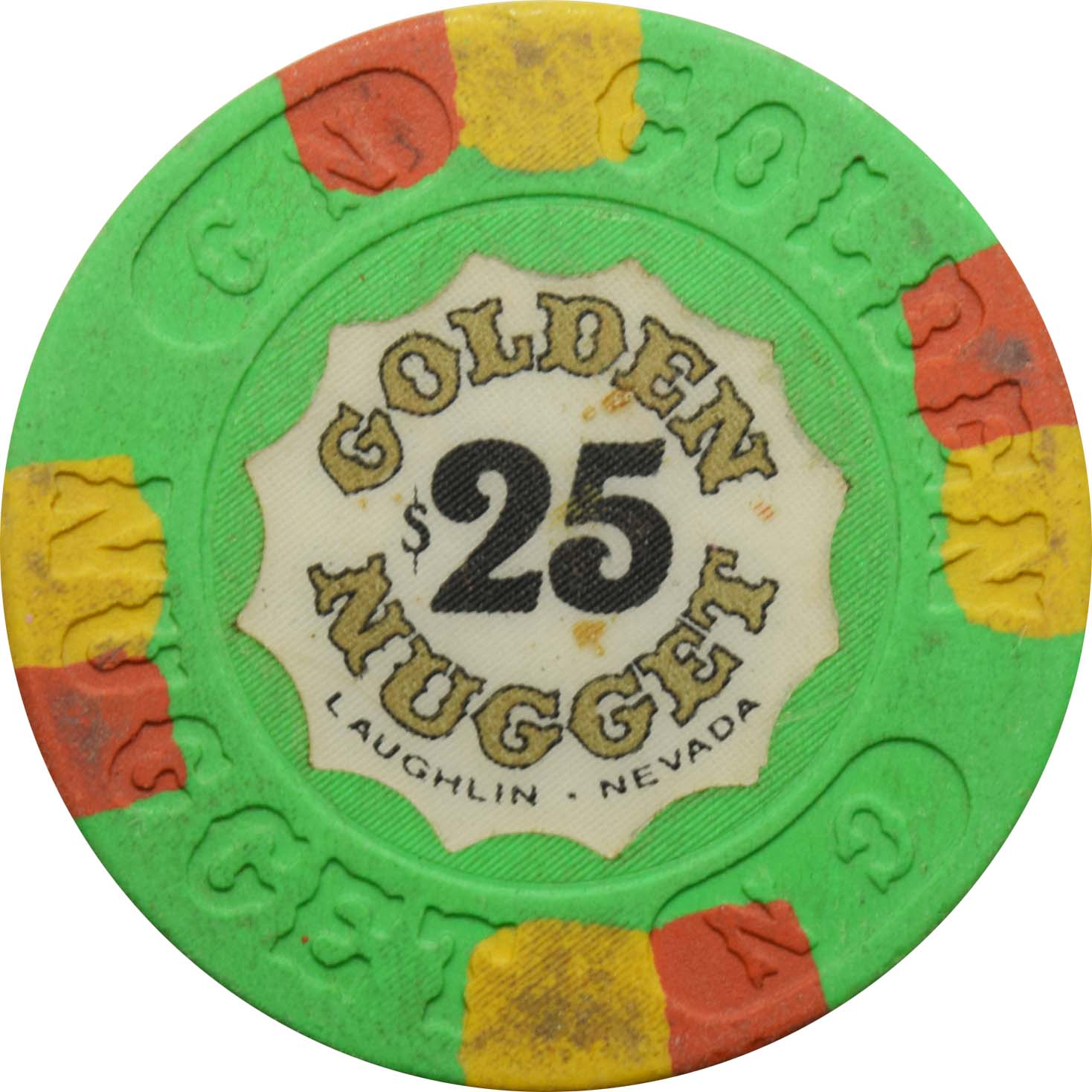 Golden Nugget Casino Laughlin Nevada $25 Chip 1988