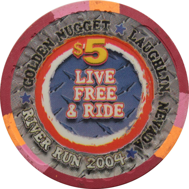 Golden Nugget Casino Laughlin Nevada $5 Chip River Run 2004